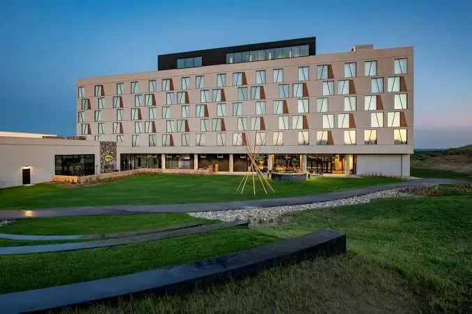 Countryside resort approach and landscape
